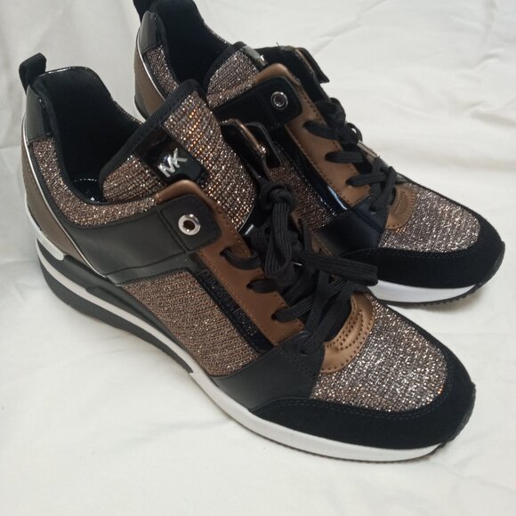 Michael Kors Georgie Trainers (glitter chain mesh) - Picture 1 of 4